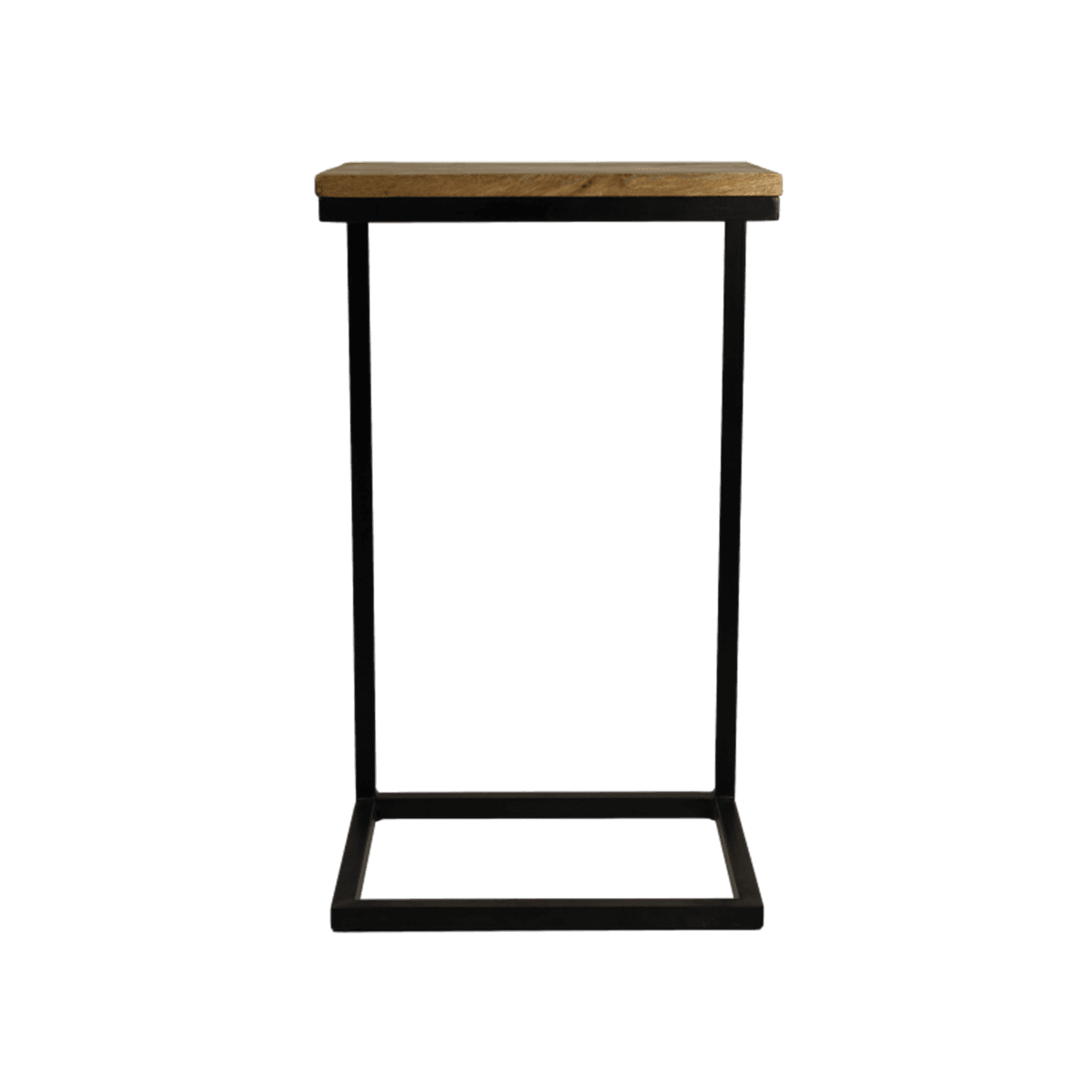 Beistelltisch Read - natur/schwarz - Mangoholz/Eisen