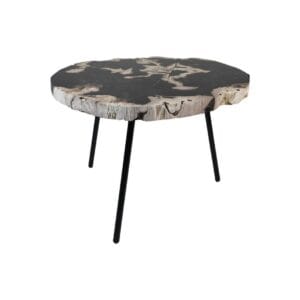 Couchtisch Rund - ø64x56x46 - Natur/Schwarz - Natuurstone/Metall - Metall, Stein Couchtisch Rund - ø64x56x46 - Natur/Schwarz - Natuurstone/Metall - Metall, Stein