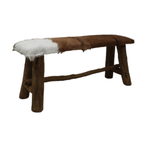 Dekorative Bank - Ziegenleder/Teak - Eiche, Leder, Rost, Teakholz Dekorative Bank - Ziegenleder/Teak - Eiche, Leder, Rost, Teakholz