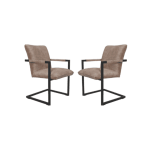 Esszimmerstuhl Boston S/2 - 56x68x89 - Adore 10 Lever - Samt/Metall - Eiche, Eisen, Metall, Samt