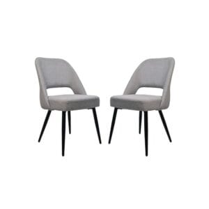 Esszimmerstuhl Jenna - 2er Set - 62x54x87 - hellGrau/Schwarz - Baumwolle/Metall - Baumwolle, Metall Esszimmerstuhl Jenna - 2er Set - 62x54x87 - hellGrau/Schwarz - Baumwolle/Metall - Baumwolle, Metall