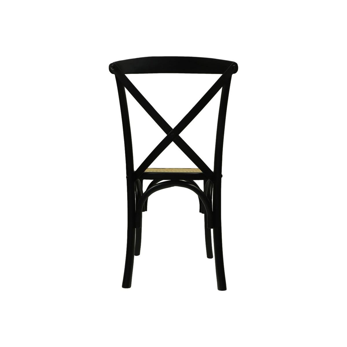 Esszimmerstuhl rotan - 48x45x90 - Schwarz/Natur - Mahagoni/rotan