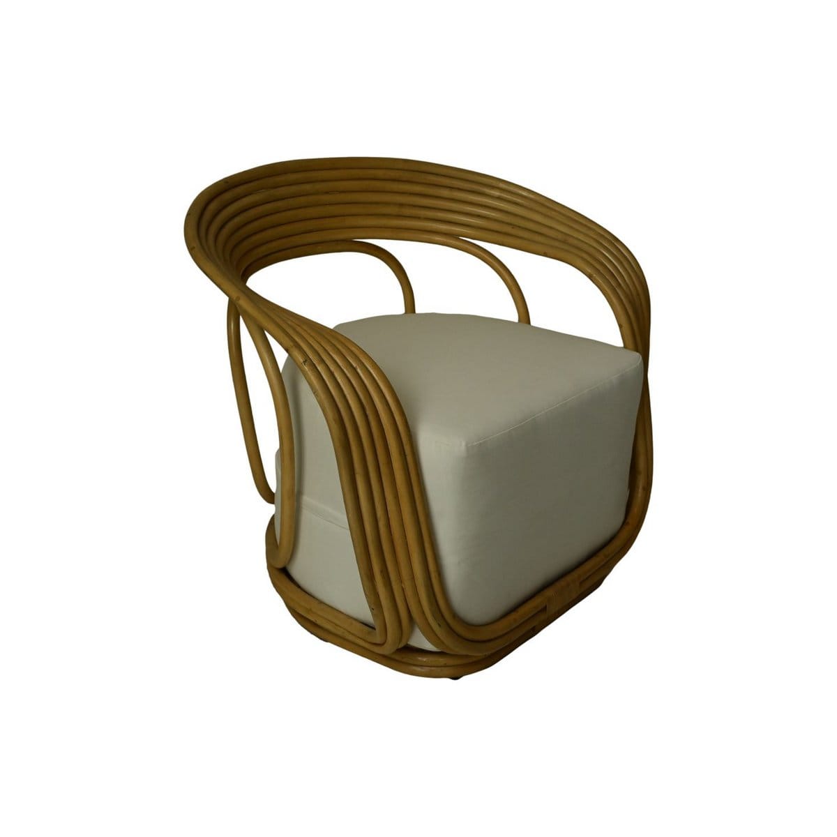 Gartenstuhl Charly mit Kissen - 65x85x42/71 - Natur/Weiß - Teakholz