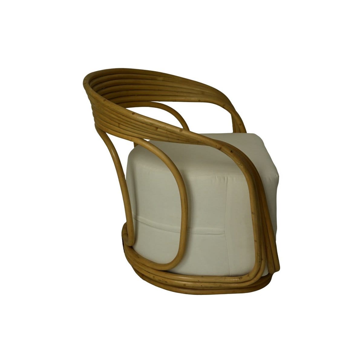 Gartenstuhl Charly mit Kissen - 65x85x42/71 - Natur/Weiß - Teakholz