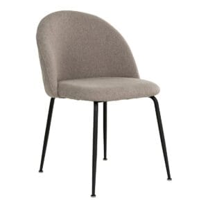 Geneve Dining Chair - Esszimmerstuhl, Stein mit schwarzen Beinen, HN1231 - 2er Set - Metall, Stein Geneve Dining Chair - Esszimmerstuhl, Stein mit schwarzen Beinen, HN1231 - 2er Set - Metall, Stein