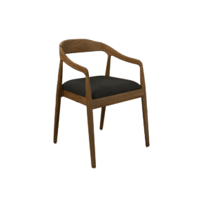 HSM Collection-Esszimmerstuhl Modena + Sitz-55x41x78-Natur/Anthrazit-Teak/Stoff - Teakholz