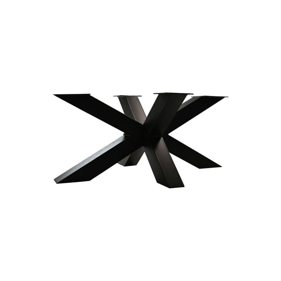 HSM Collection-SalonTischfuß Spider Oakland-90x60x40 (75x75mm)-Schwarz-Metall