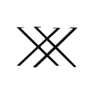 HSM Collection-Tischbein Modell X S/2-80x10x72 (75x25mm)-Schwarz-Metall - Metall, Pulverbeschichtet, Rost HSM Collection-Tischbein Modell X S/2-80x10x72 (75x25mm)-Schwarz-Metall - Metall, Pulverbeschichtet, Rost