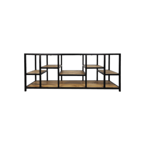 HSM Kollektion-TV-Möbel-Ebenen-140x40x55-Natur/Schwarz-Mango/Metall - Mango, Metall HSM Kollektion-TV-Möbel-Ebenen-140x40x55-Natur/Schwarz-Mango/Metall - Mango, Metall