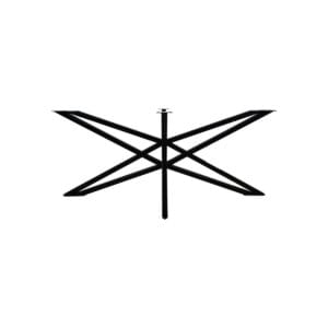 HSM Kollektion-Tischfuß Spider-180x80x72 (40x40mm)-Schwarz-Metall - Metall, Pulverbeschichtet, Rost HSM Kollektion-Tischfuß Spider-180x80x72 (40x40mm)-Schwarz-Metall - Metall, Pulverbeschichtet, Rost