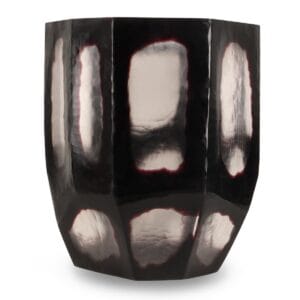 HSM Kollektion-Vase Fall Medium-Ø31x33-Schwarz/Transparent-Glas - Glas