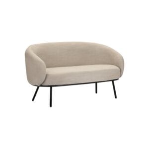 Mars Zweisitziges Sofa Beige - Eiche, Eisen, Metall, Pulverbeschichtet Mars Zweisitziges Sofa Beige - Eiche, Eisen, Metall, Pulverbeschichtet