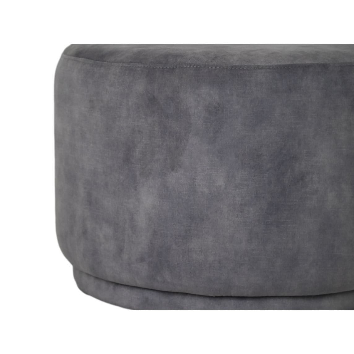 Poof Otto - 55x55x40 - Delphin Grau - Adore 180 - Samt