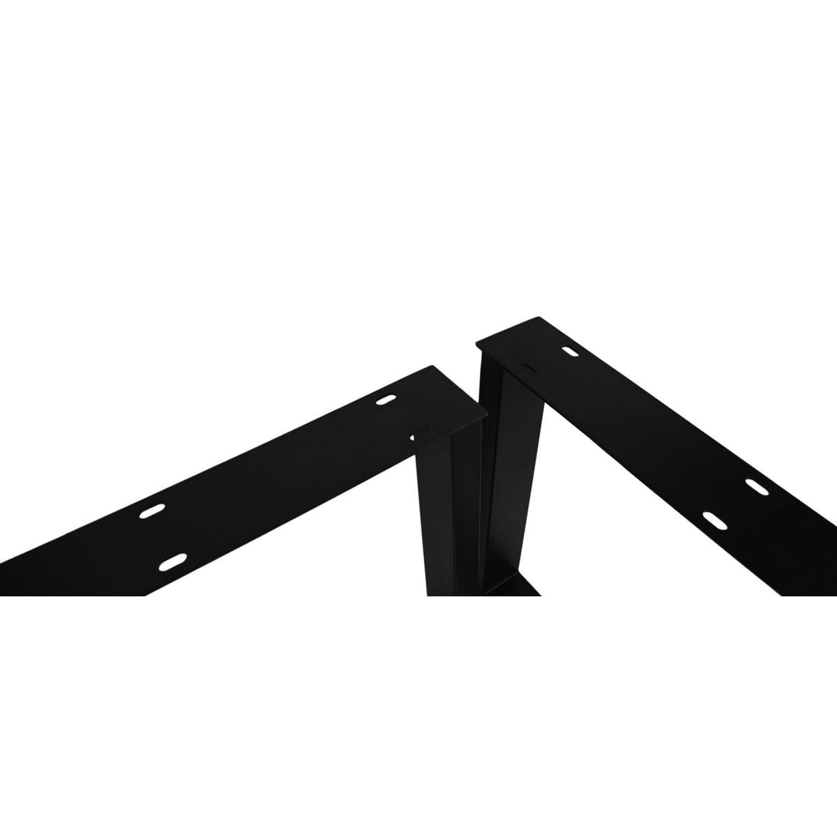 Tischbeine U-Modell - 2er Set - 80x12.5x68 - Schwarz - Pulverbeschichtetes Metall