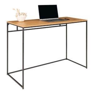 Vita Schreibtisch - Eichenoptik, schwarz, 100x45x75cm - Eiche, Metall