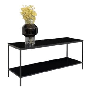 Vita TV Stand - schwarz, Stahl, 100x36x45cm - Metall