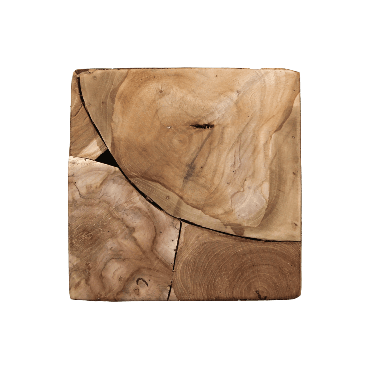 Würfel Beistelltisch - klein - Naturwachs