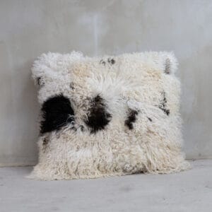 Gelocktes Schafsfell Kissen XXL - 80x80cm - Gelocktes Schafsfell Kissen XXL - 80x80cm -